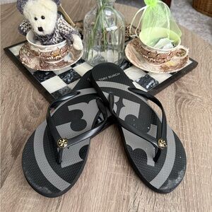 Tory Burch Emory Logo Flip Flops